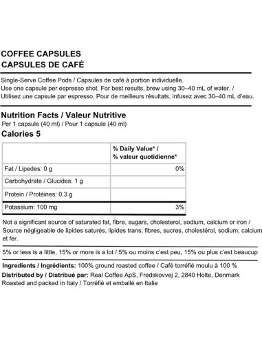 Cápsulas de Espresso Orgánico Milano para Nespresso - 100 Unidades