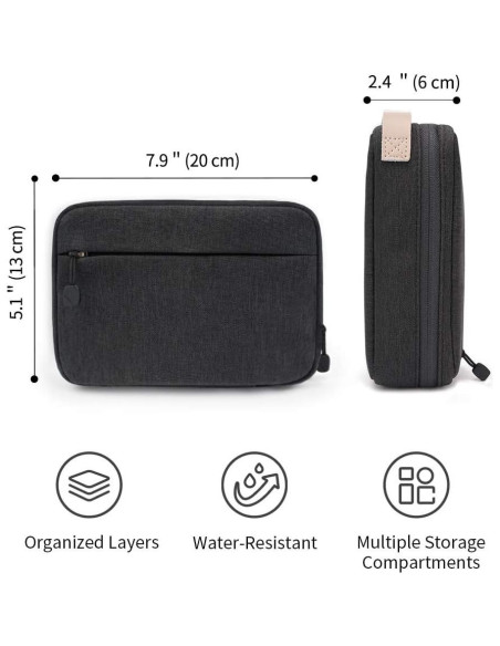 Organizador Electrónico Pack All PA-16113-1 Negro 20x13cm Organizador Electrónico Pack All PA-16113-1 Negro 20x13cm