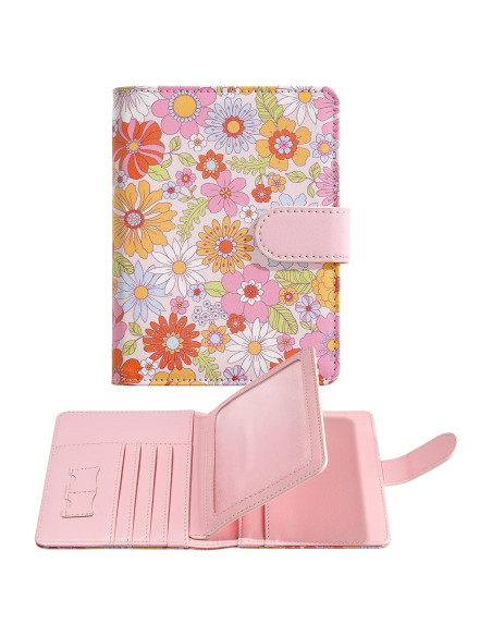 Portapasaportes Esseroo Floral Rosa con Bloqueo RFID Portapasaportes Esseroo Floral Rosa con Bloqueo RFID