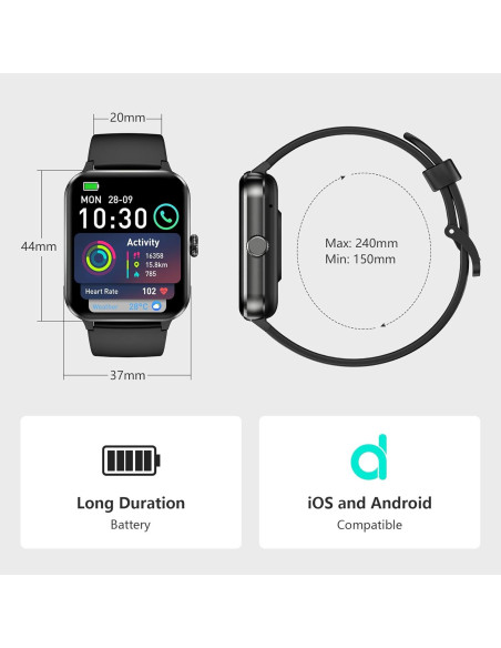 Reloj Inteligente Blackview R30Pro con Llamadas y Monitoreo de Salud Reloj Inteligente Blackview R30Pro con Llamadas y Monitoreo de Salud