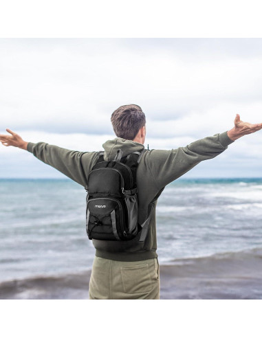 Mochila de Senderismo Mosiso 10L Plegable Impermeable Negra