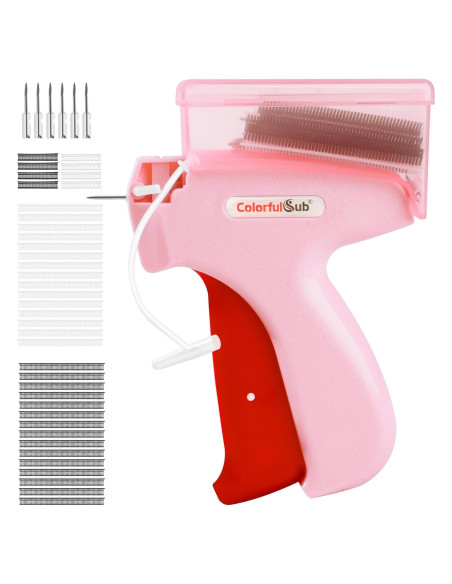 Pistola de Puntadas ColorfulSub Rosa con 6 Agujas y 3000 Sujetadores Pistola de Puntadas ColorfulSub Rosa con 6 Agujas y 3000 Sujetadores