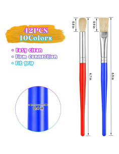 Juego de Pinceles para Niños 42 Pcs - Fáciles de Limpiar y Sostener 2