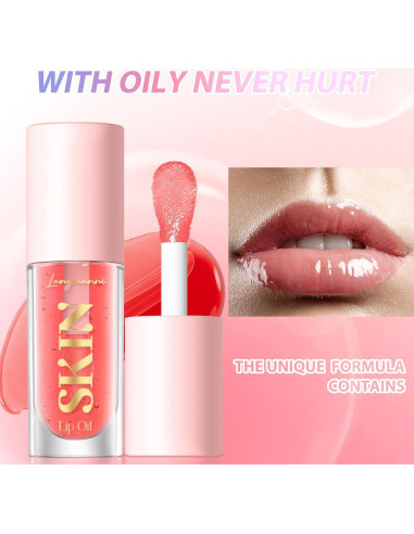 Aceite Hidratante para Labios LANGMANNI - 2 Piezas Sabor Fresa