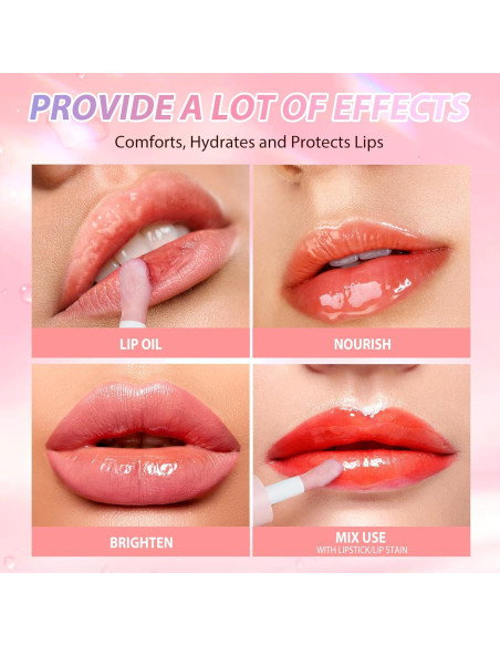 Aceite Hidratante para Labios LANGMANNI - 2 Piezas Sabor Fresa Aceite Hidratante para Labios LANGMANNI - 2 Piezas Sabor Fresa