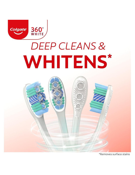 Cepillo de dientes Colgate 360 Optic White + Pasta 3x90.7g Cepillo de dientes Colgate 360 Optic White + Pasta 3x90.7g