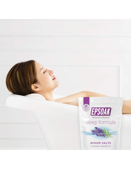Sal de Epsom Epsoak 0.91 kg con Lavanda - Baño Relajante Sal de Epsom Epsoak 0.91 kg con Lavanda - Baño Relajante