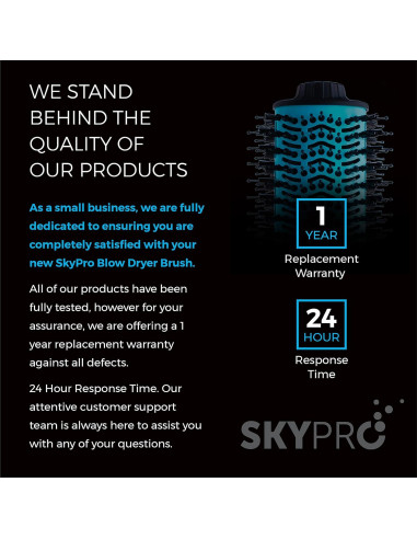 Cepillo Secador de Cabello SKYPRO SKY400 - Alisa y Da Volumen