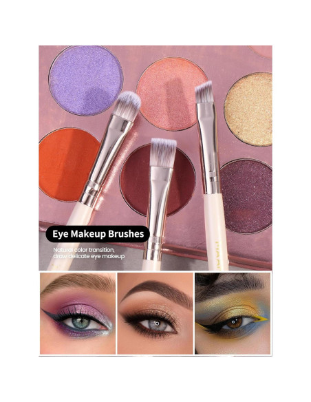 Conjunto de Brochas de Maquillaje MAANGE 17 Piezas Beige Conjunto de Brochas de Maquillaje MAANGE 17 Piezas Beige