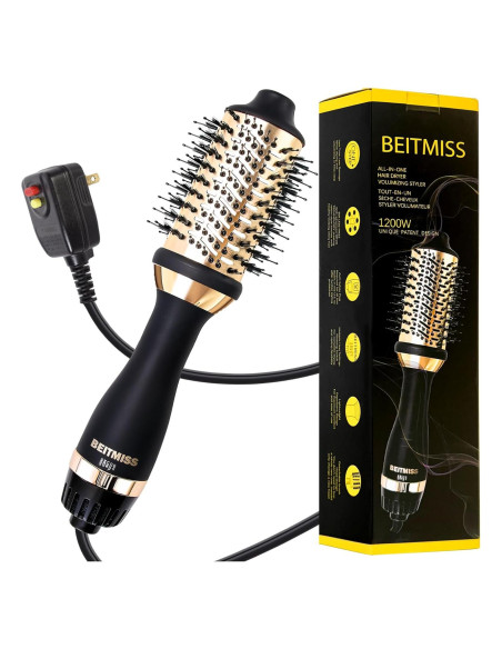 Cepillo Secador 4-en-1 BEITMISS 1200W Ovalado Iónico Cepillo Secador 4-en-1 BEITMISS 1200W Ovalado Iónico