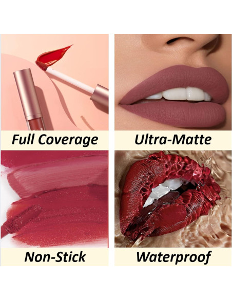 Set de Labial Líquido Mate y Lápiz Labial MIELIKKI 2 Pcs Set de Labial Líquido Mate y Lápiz Labial MIELIKKI 2 Pcs