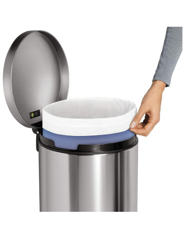 Cubo de Basura Redondo 30L simplehuman Acero Inoxidable Cepillado