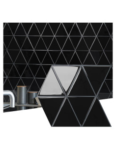 Azulejos autoadhesivos STICKGOO 10 hojas 24.4x25.4cm negro