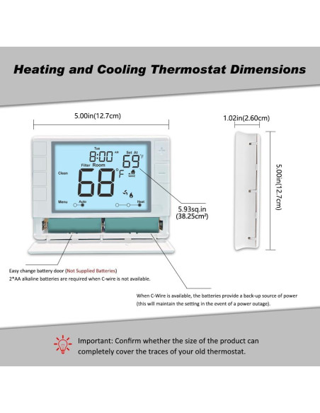 Termostato Programable Coiiwsei RTH715 Blanco 24V LCD Termostato Programable Coiiwsei RTH715 Blanco 24V LCD