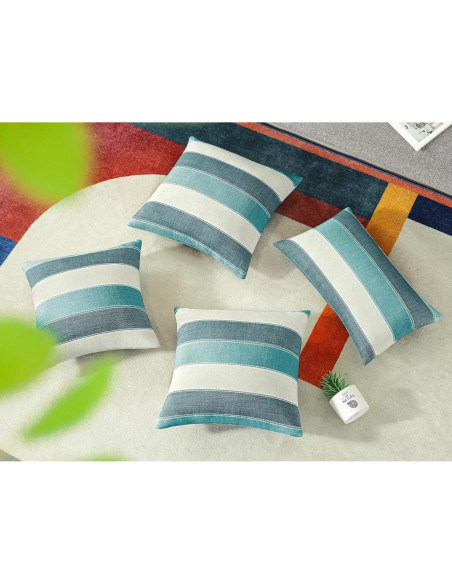 Fundas de Almohada Decorativas AmHoo 50x50 cm Rayas Granja Fundas de Almohada Decorativas AmHoo 50x50 cm Rayas Granja