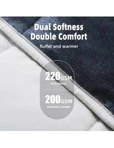 Manta con Peso MOTRIP 152x203cm Franela Gris Claro 9kg 2