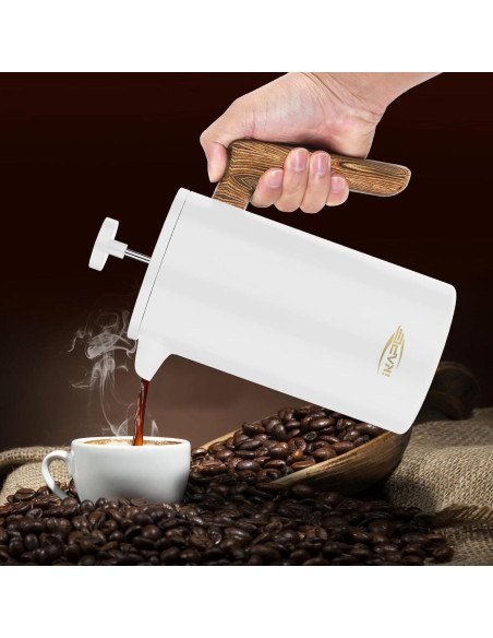 Cafetera Prensa Francesa IKAPE 1.0L Acero Inoxidable 304 Cafetera Prensa Francesa IKAPE 1.0L Acero Inoxidable 304