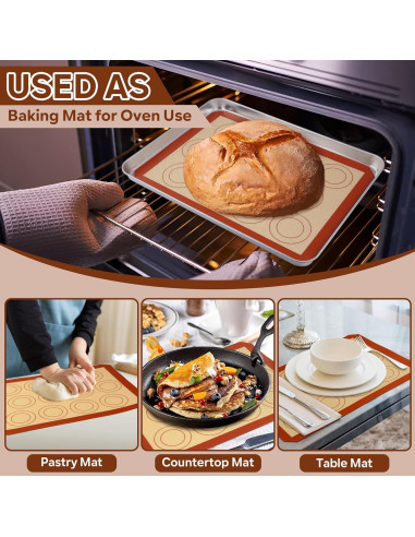 Tapetes de Silicona P&P CHEF 38.1x27.9 cm Antiadherentes x2