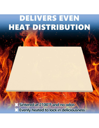 Piedra para Pizza Cuadrada SafBbcue 33.5 cm 1400F