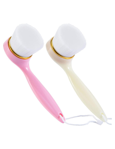Paquete de 2 cepillos faciales Beomeen cerdas suaves 16cm Paquete de 2 cepillos faciales Beomeen cerdas suaves 16cm