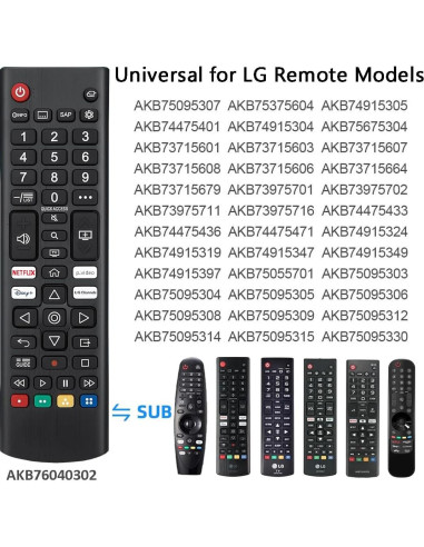 Control Remoto Universal LG para TV UHD OLED QNED NanoCell