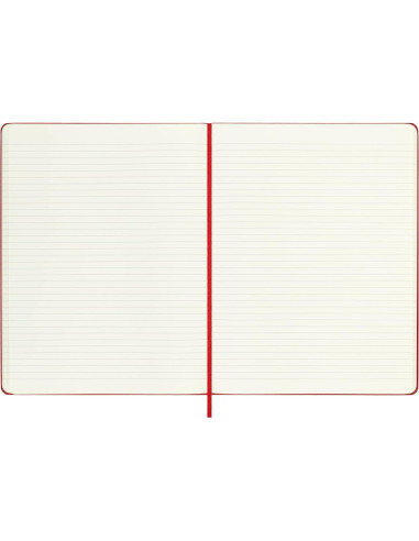 Cuaderno Moleskine Clásico XL Tapa Dura Rayado Rojo 192 Páginas