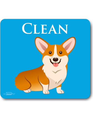 Imán de Lavavajillas Limpio Sucio Corgi Brothers Bench 8.9x7.9cm