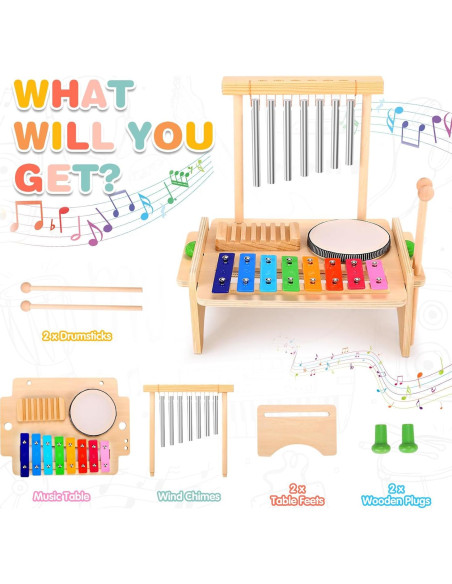 Juego de Batería Musical Mduvoz para Niños 3-7 Años Juego de Batería Musical Mduvoz para Niños 3-7 Años