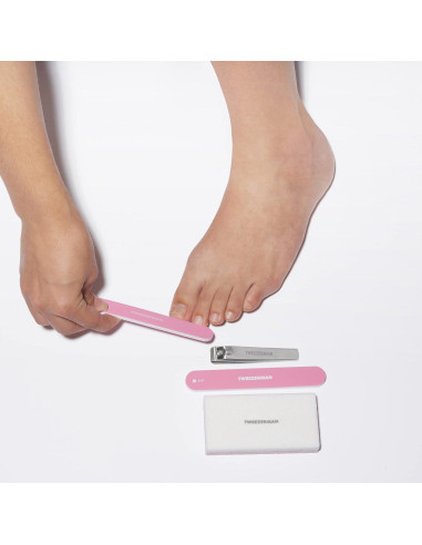 Kit de Pedicura Esencial Tweezerman Rosa Té 4 Piezas