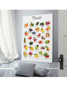 Póster Educativo de Frutas ZGOBMZ 60x40cm para Niños 2