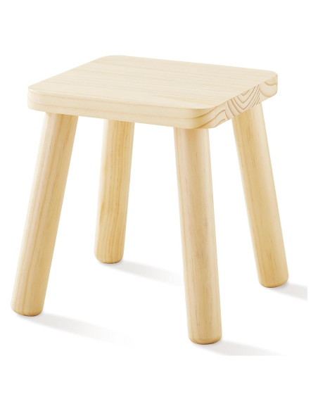 Taburete Infantil de Madera Beright Cuadrado 25.4x24.4x28.2cm Taburete Infantil de Madera Beright Cuadrado 25.4x24.4x28.2cm