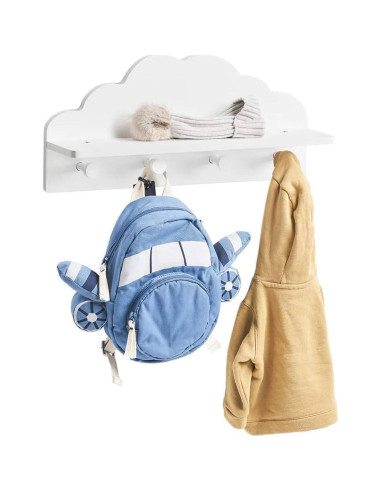 Perchero Infantil Nube Blanco WELL HOME 48x22 cm