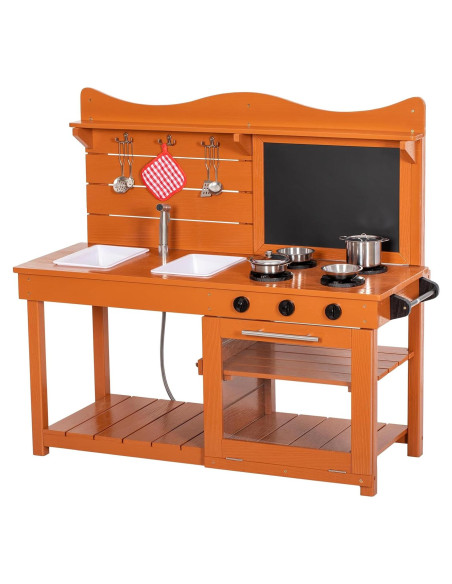Juego de Cocina de Madera BRINJOY para Niños con Fregaderos Juego de Cocina de Madera BRINJOY para Niños con Fregaderos
