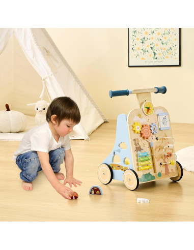 Andador de Madera JooKiddie con Centro de Actividades 7-en-1