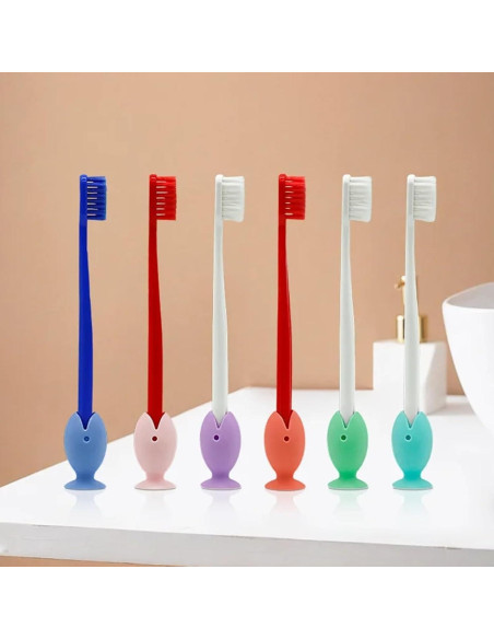 Soportes de cepillo de dientes silicona HeartYue pez 16 piezas Soportes de cepillo de dientes silicona HeartYue pez 16 piezas