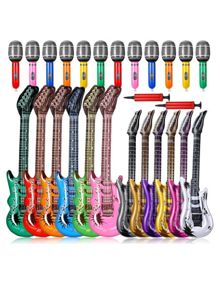 Set 24 Pcs Juguetes Inflables Tradder Fiesta Musical 80s 90s Set 24 Pcs Juguetes Inflables Tradder Fiesta Musical 80s 90s