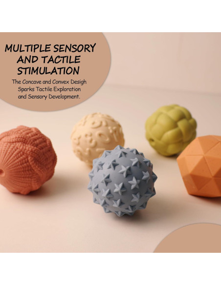 Bolas Sensoriales para Bebés ROHSCE - Set de 5 Piezas Bolas Sensoriales para Bebés ROHSCE - Set de 5 Piezas
