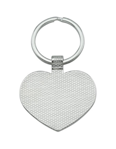 Llavero Corazón Metal GRÁFICOS Y MÁS 4.6x3.6cm Cromado
