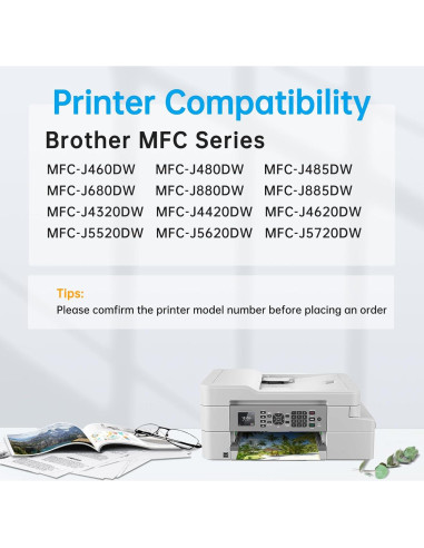 Paquete de 18 cartuchos de tinta BINKSYLER LC203XL para Brother