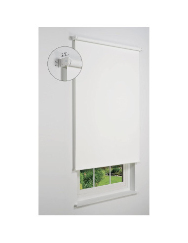 Persiana enrollable blackout Linen Avenue 120.65x198.12 cm blanca