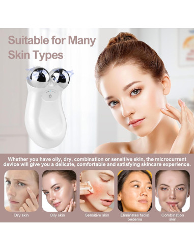 Dispositivo de Microcorriente Facial FETUIO Blanco - Antienvejecimiento