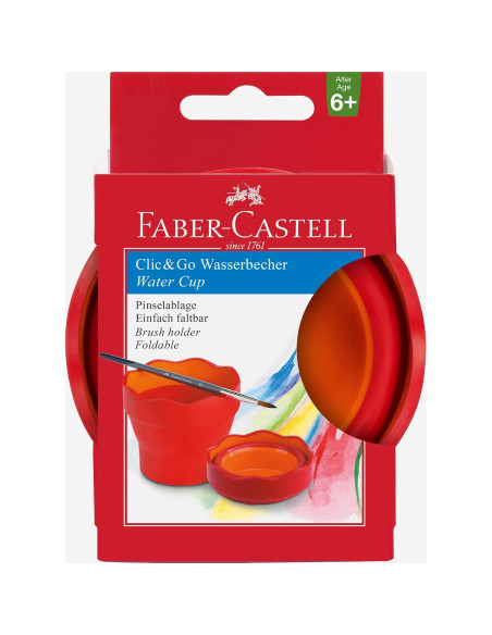 Taza de Agua Plegable Faber-Castell Roja 78.5g Taza de Agua Plegable Faber-Castell Roja 78.5g