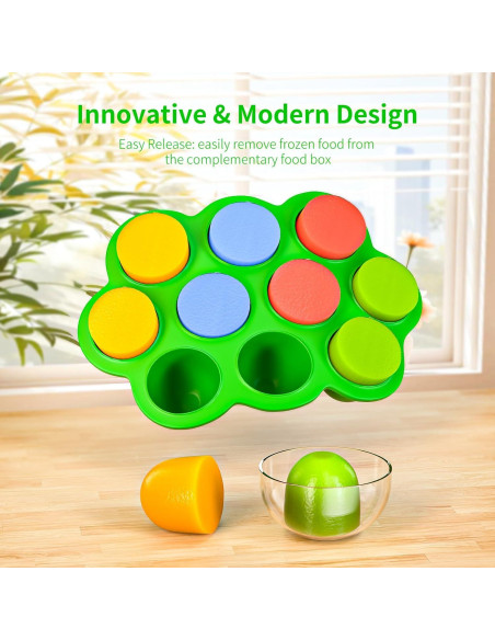 Bandeja de Silicona para Alimentos para Bebés 10 Cavidades 288g Bandeja de Silicona para Alimentos para Bebés 10 Cavidades 288g