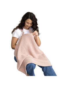 Cubierta de Lactancia Multiuso Evergrwn 100% Algodón Rosa Taupe