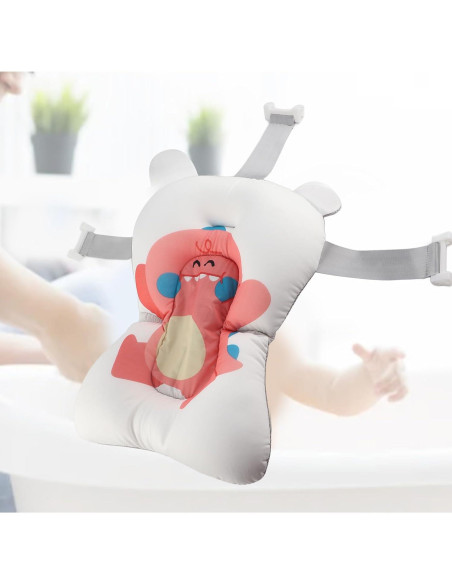 Almohadilla de Baño para Bebés Alvinlite Rosa Antideslizante Almohadilla de Baño para Bebés Alvinlite Rosa Antideslizante