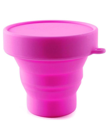 Juego de Tazas de Silicona Plegables LUCKY COVER Rosa