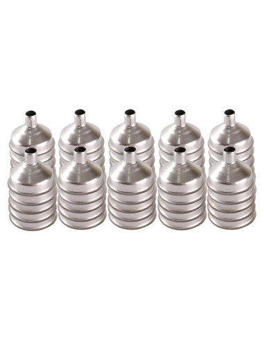 Mini embudo de acero inoxidable FeelingMind - Paquete de 50