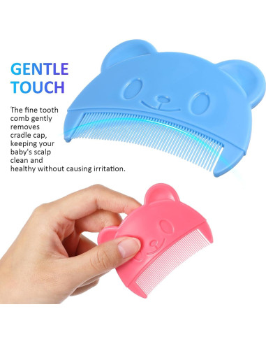 Peine para Bebés VICASKY 2pcs Dientes Finos Oso Suave