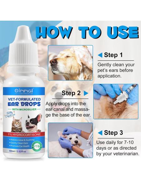 Gotas Limpiadoras para Oídos de Perros y Gatos Beyxdu 60ml Gotas Limpiadoras para Oídos de Perros y Gatos Beyxdu 60ml