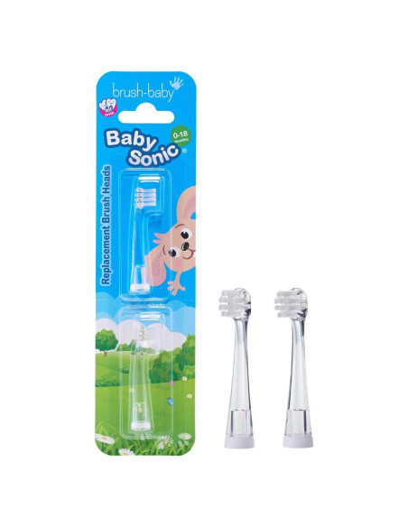 Cabezas de Repuesto BabySonic Brush-Baby 0-18 Meses (2 Unidades) Cabezas de Repuesto BabySonic Brush-Baby 0-18 Meses (2 Unidades)